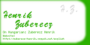henrik zuberecz business card